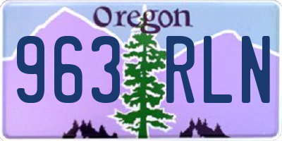 OR license plate 963RLN