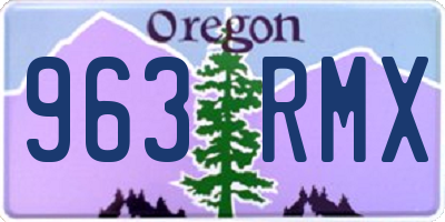 OR license plate 963RMX