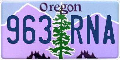 OR license plate 963RNA