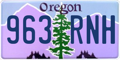 OR license plate 963RNH