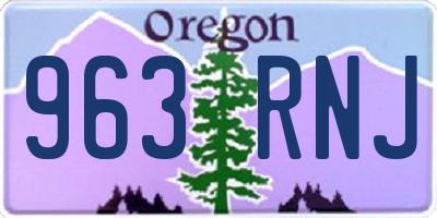 OR license plate 963RNJ
