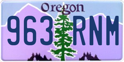 OR license plate 963RNM