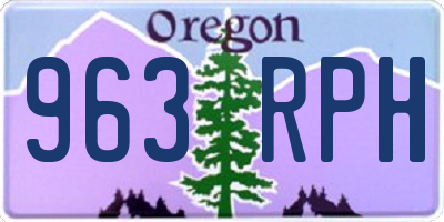 OR license plate 963RPH
