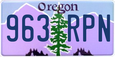 OR license plate 963RPN