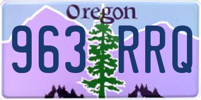 OR license plate 963RRQ