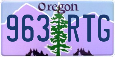OR license plate 963RTG