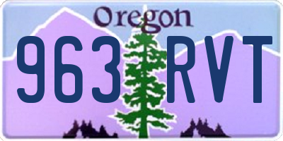 OR license plate 963RVT