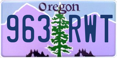 OR license plate 963RWT