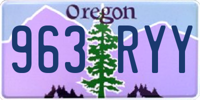 OR license plate 963RYY