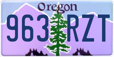 OR license plate 963RZT