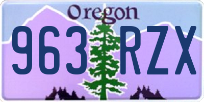 OR license plate 963RZX