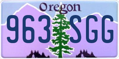 OR license plate 963SGG