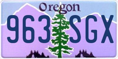 OR license plate 963SGX