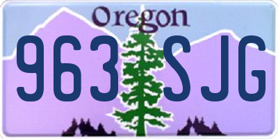 OR license plate 963SJG