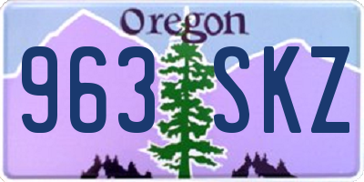 OR license plate 963SKZ