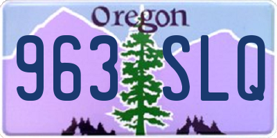 OR license plate 963SLQ