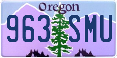 OR license plate 963SMU