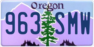 OR license plate 963SMW