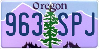 OR license plate 963SPJ