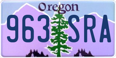 OR license plate 963SRA