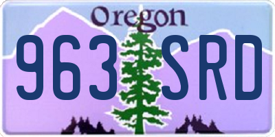 OR license plate 963SRD