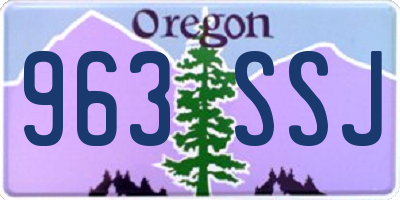 OR license plate 963SSJ