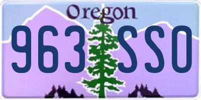 OR license plate 963SSO