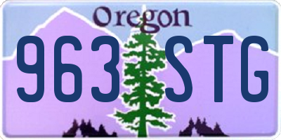 OR license plate 963STG