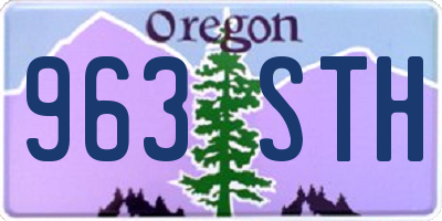 OR license plate 963STH