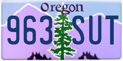 OR license plate 963SUT
