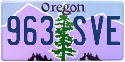 OR license plate 963SVE