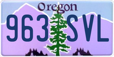 OR license plate 963SVL