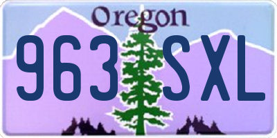 OR license plate 963SXL