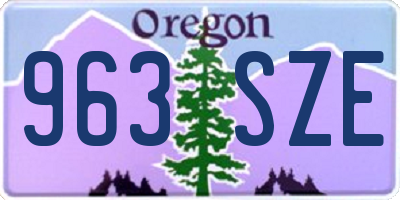 OR license plate 963SZE