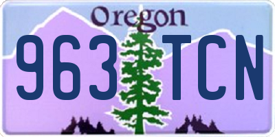 OR license plate 963TCN