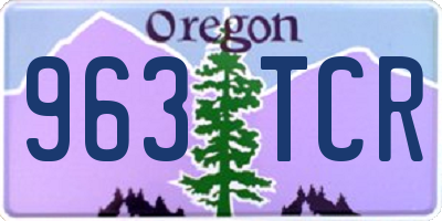 OR license plate 963TCR
