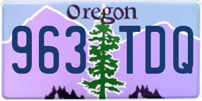 OR license plate 963TDQ