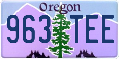 OR license plate 963TEE