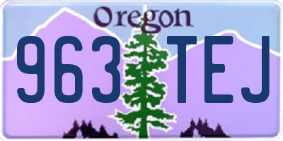 OR license plate 963TEJ