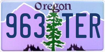 OR license plate 963TER