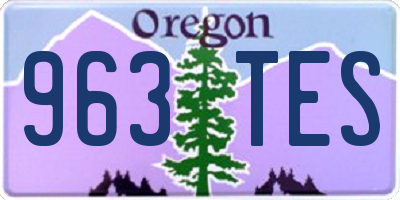 OR license plate 963TES