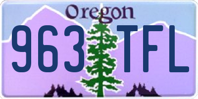 OR license plate 963TFL