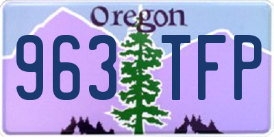 OR license plate 963TFP