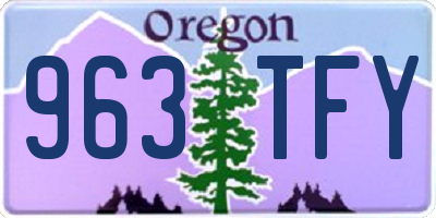 OR license plate 963TFY
