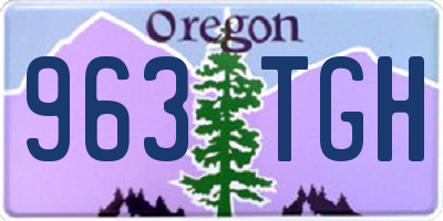 OR license plate 963TGH
