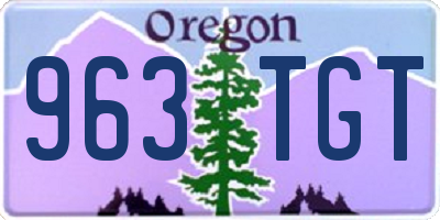 OR license plate 963TGT