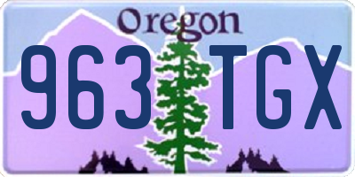 OR license plate 963TGX
