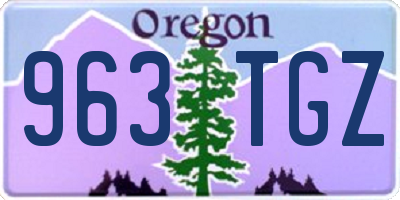 OR license plate 963TGZ