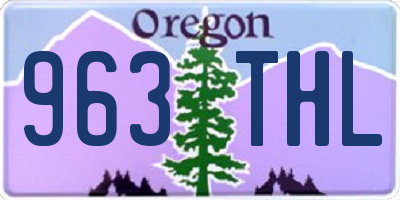 OR license plate 963THL