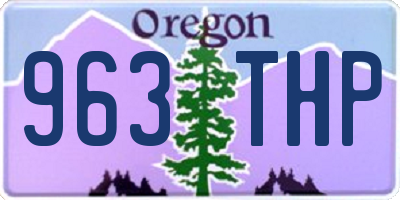 OR license plate 963THP